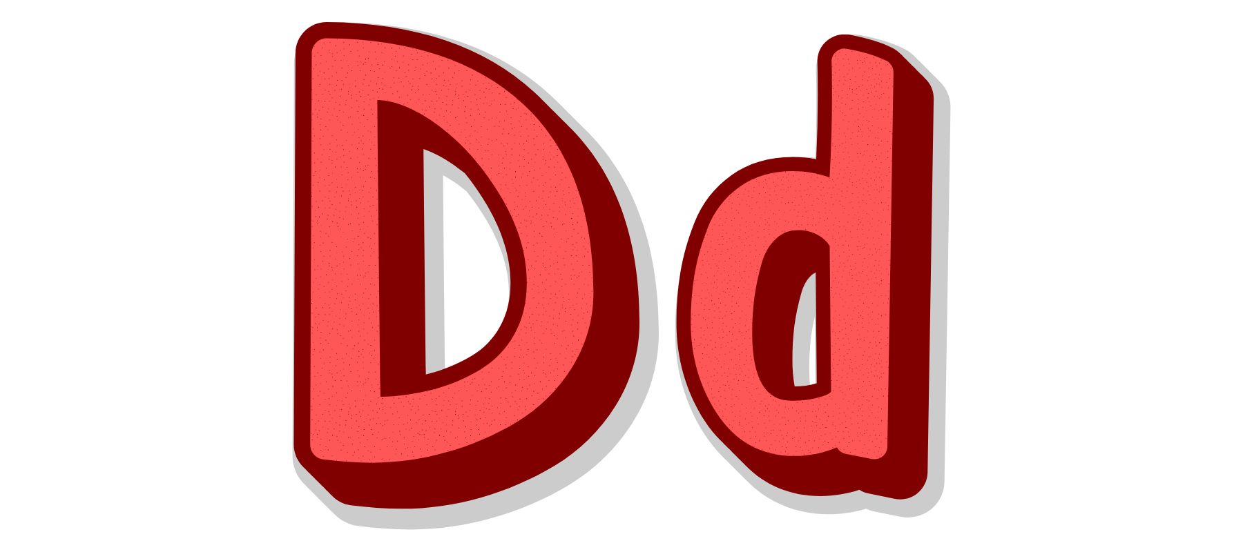 Uppercase and lowercase letter D