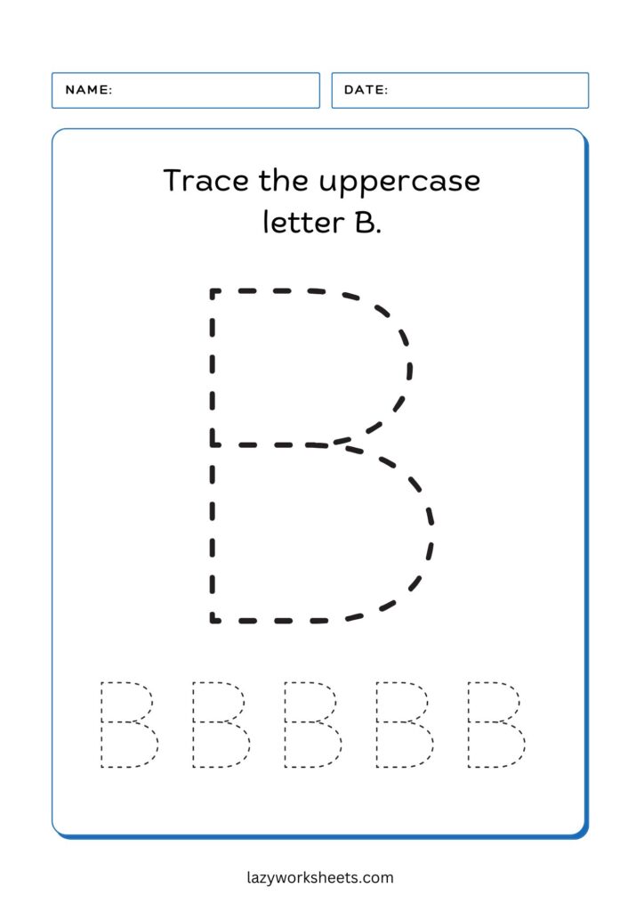 Tracing the Letter B Worksheet 1