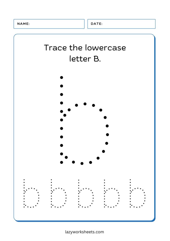 Tracing the Letter B Worksheet 2