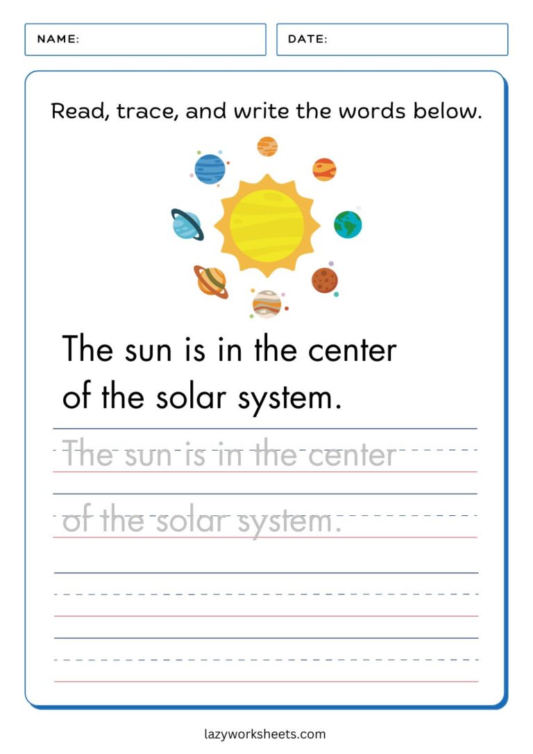Write Simple Sentences Worksheets | Free Writing Sheets for Kids