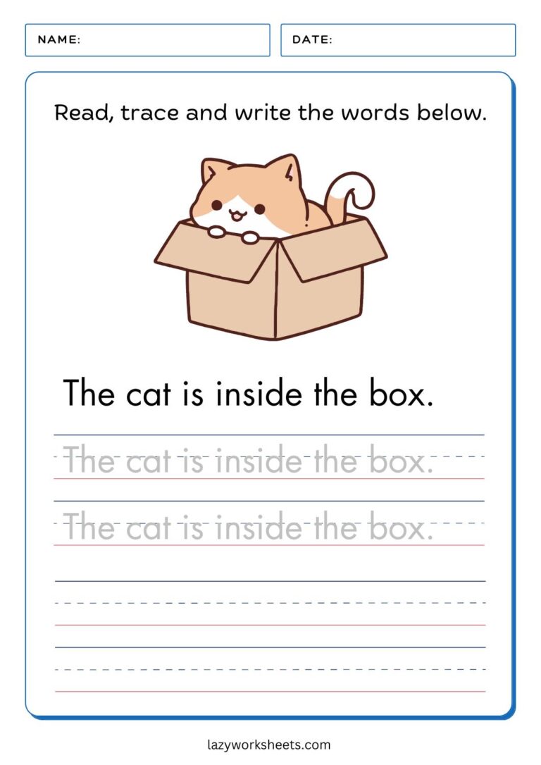 Write Simple Sentences Worksheets | Free Writing Sheets for Kids