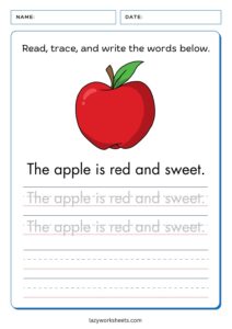 Write Simple Sentences Worksheets | Free Writing Sheets for Kids