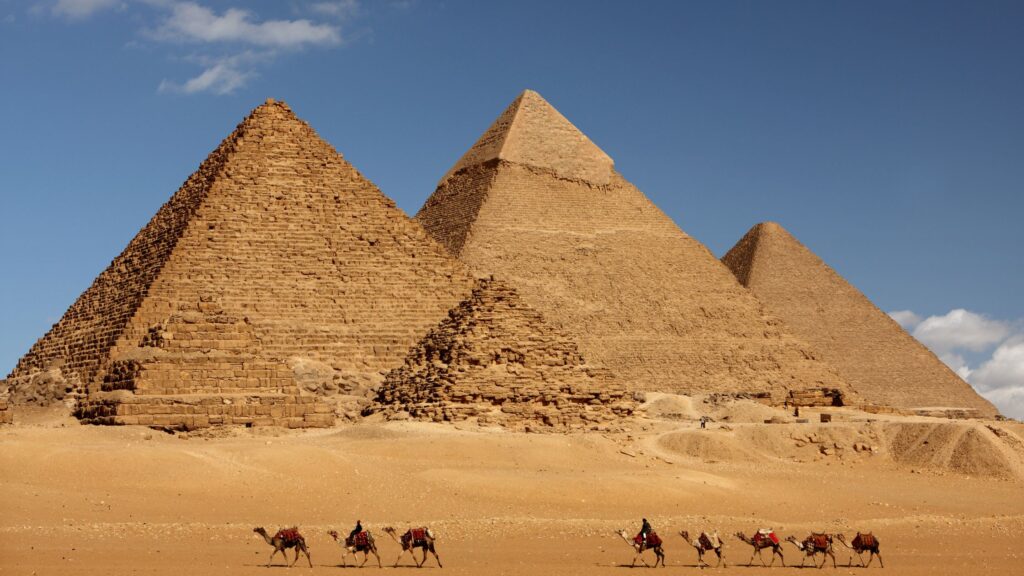 The Pyramids of Giza is one of the 7 ancient wonders of the world