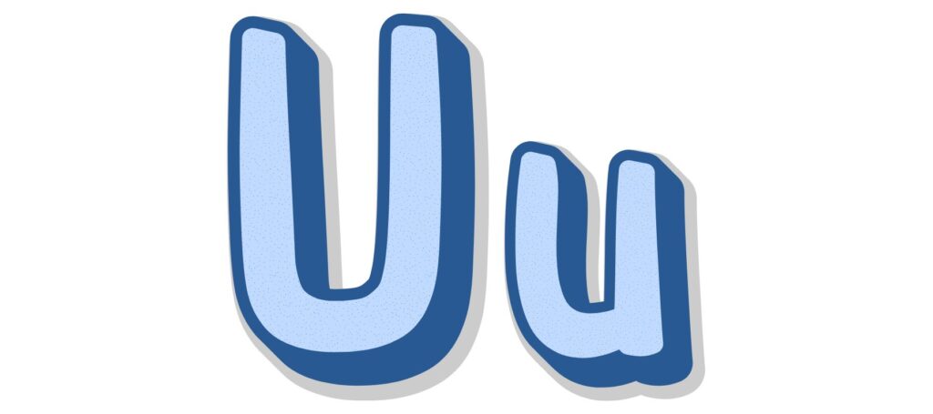 Trace the Letter U