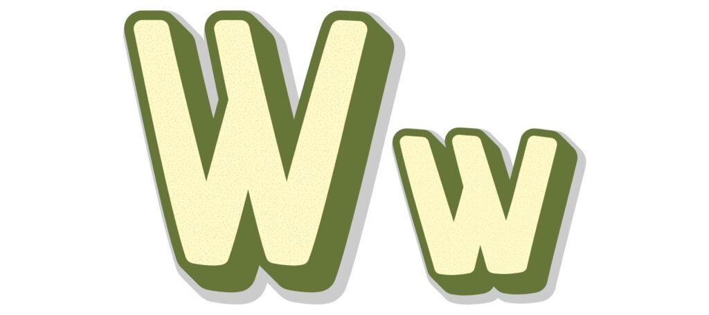 Trace the Letter W