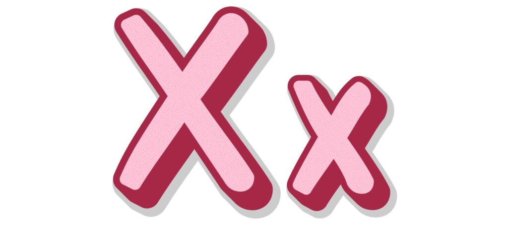 Trace the Letter X