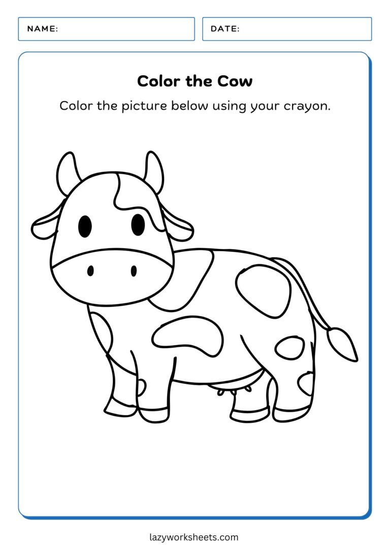 Color the Animals Worksheets | Free PDF Sheets