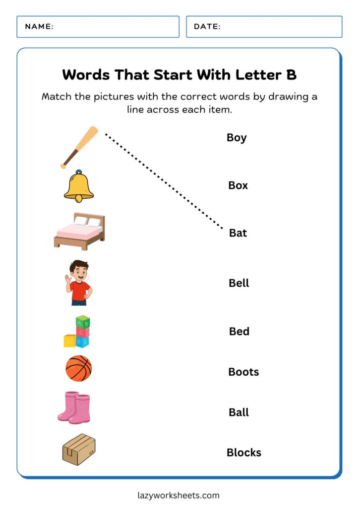 Letter B Practice Worksheet - Lazy Worksheets (3)